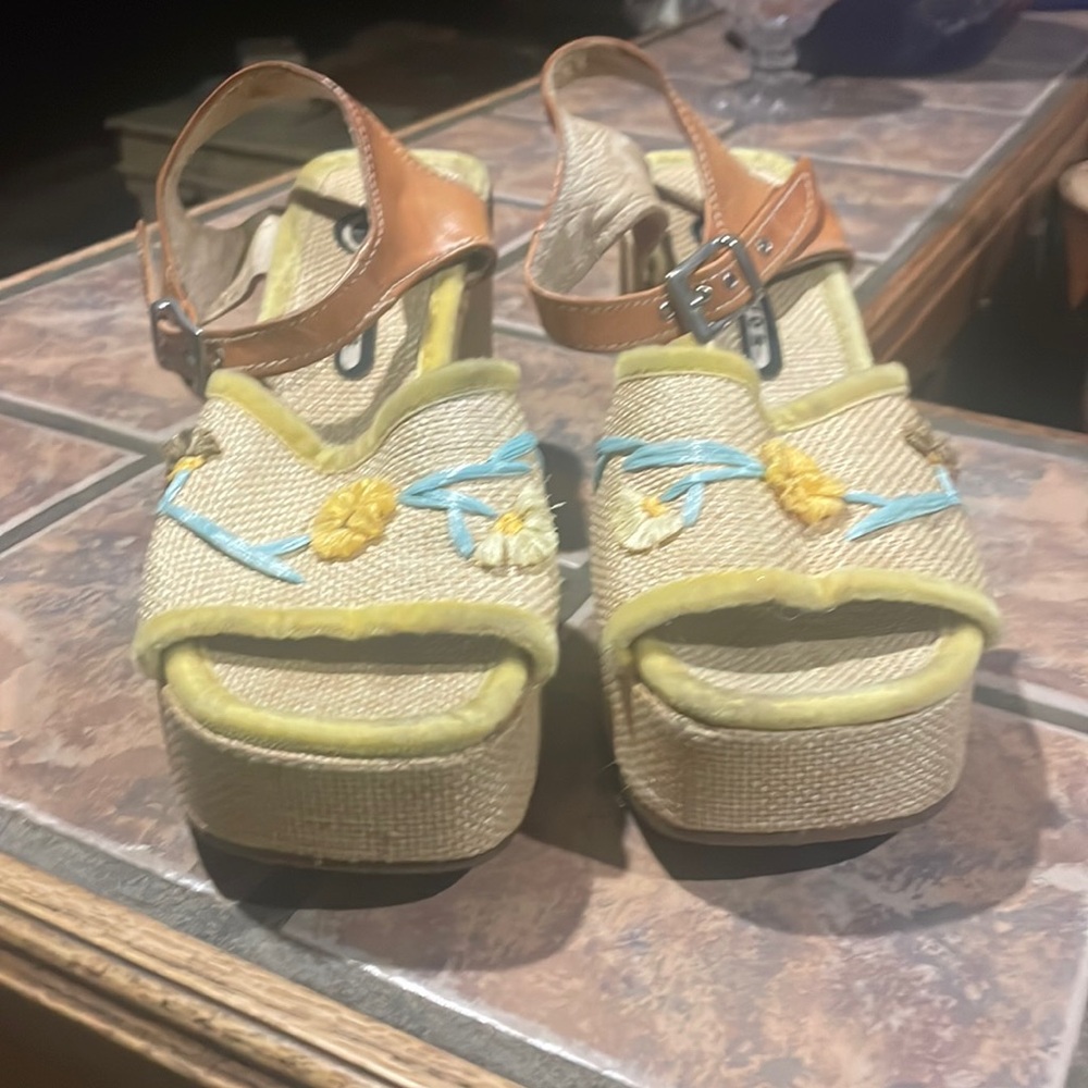 Vintage Boho platform sandals from eighties.